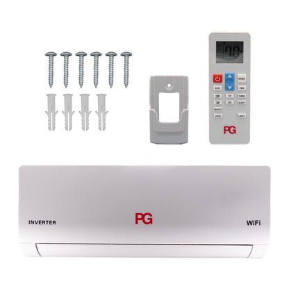 PG 12,000 BTU Mini Split – 17 SEER Inverter WiFi | Heat & Cool | R-32