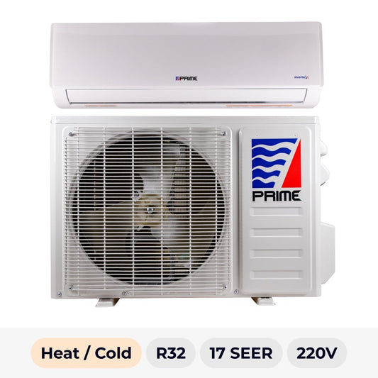 Prime 2 Ton Inverter Mini Split – Heat & Cool, R32, 17 SEER, 220V