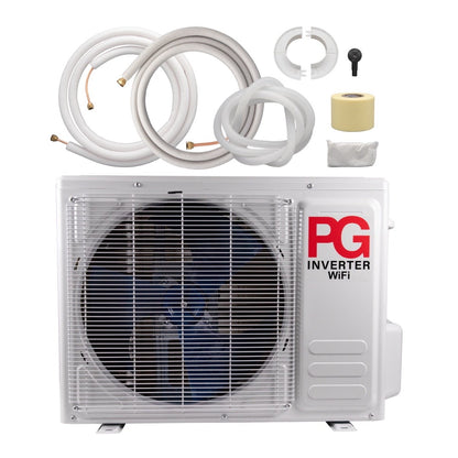 PG 12,000 BTU Mini Split – 17 SEER Inverter WiFi | Heat & Cool | R-32